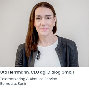 Uta Herrmann agilDialog Telemarketing Firma Bernau b. Berlin