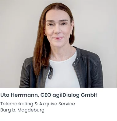 Uta Herrmann agilDialog Telemarketing Firma Burg b. Magdeburg