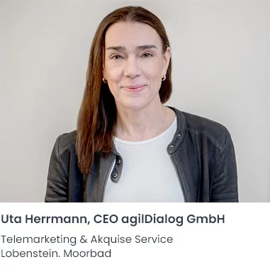 Uta Herrmann agilDialog Telemarketing Firma Lobenstein. Moorbad